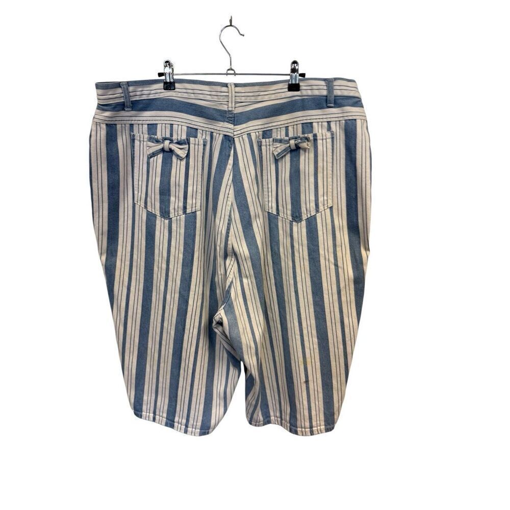 Vintage Striped Denim Shorts by Stefano - Picture 2 of 11